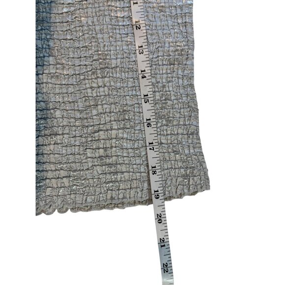 Plisse Women's Silver Sleeveless Top - Picture 5 of 5